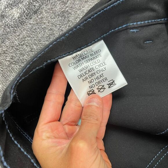 Blue Delta Custom Black Jeans USA Men's 35X28 Stretch Straight PF10 *Read - Picture 3 of 12